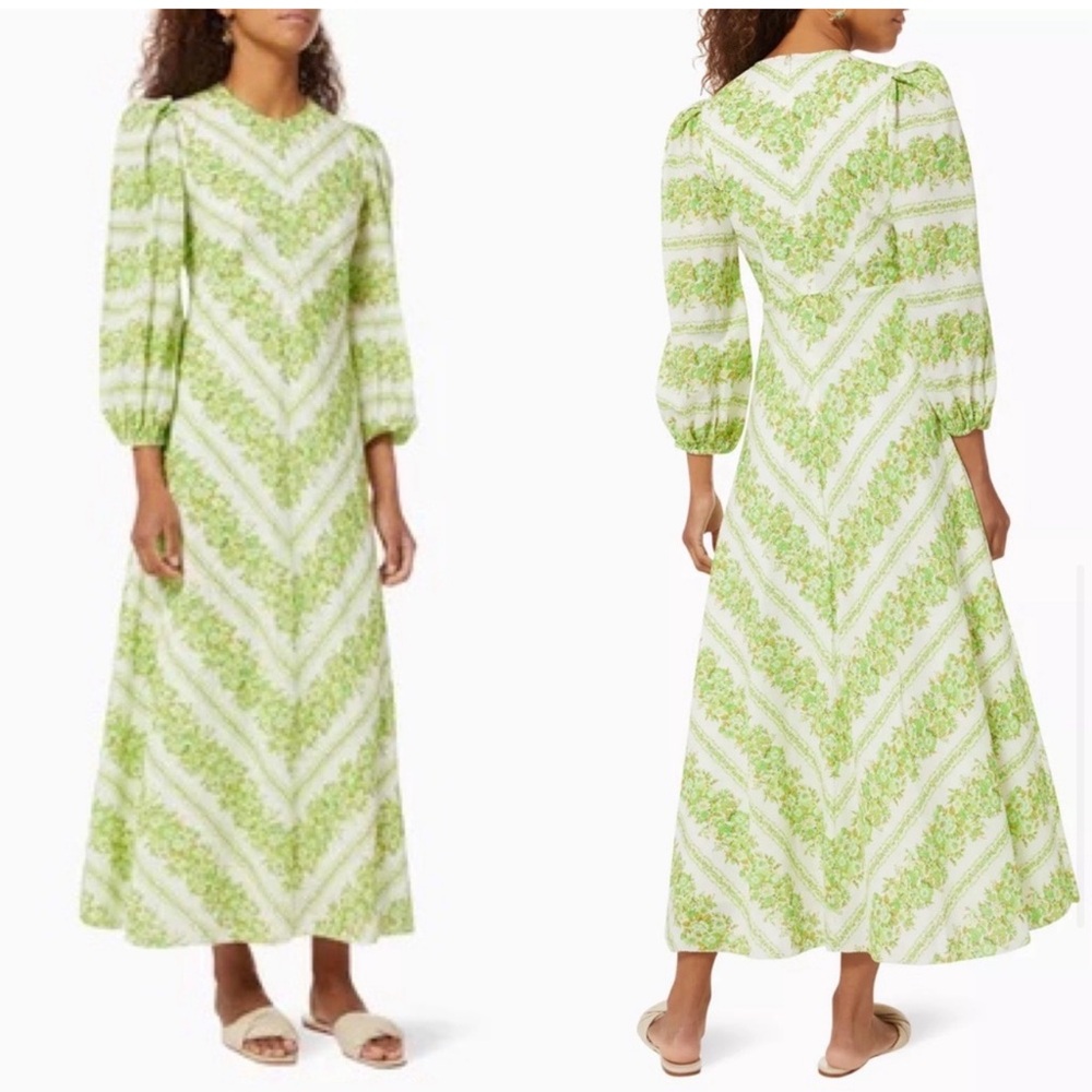 Alemais Jolene Chevron Floral dress - Australian 6 - US 2 - EUC